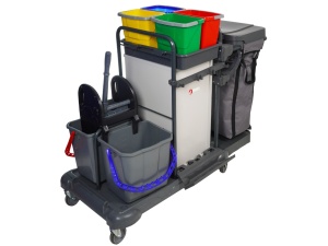 Carucior curatenie profesional, sac, dulap, sistem de mop MZED3401 - Img 2