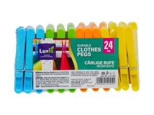 Clesti plastic pentru rufe Luxia 24 bucati - Img 2