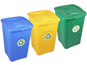 Cos gunoi colectare selectiva BeGreen 50 litri H-53 cm ( Verde) - Img 2