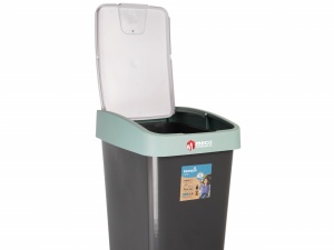 Cos gunoi cu deschidere dubla Keeeper 45 litri H-61cm (Verde Deschis) - Img 2