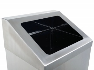 Cos gunoi inox dreptunghiular 36 litri Meco 1513 H-64cm - Img 2