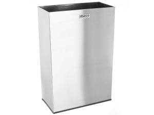 Cos gunoi inox satinat de perete Meco 25 litri H 43,5cm - Img 3