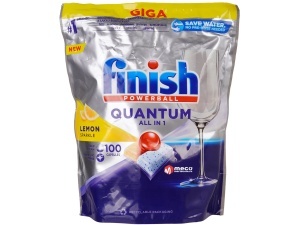 Detergent pentru masina de spalat Finish all in 1 Quantum Lemon 100 Buc
