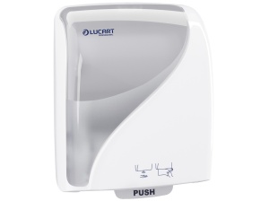 Dispenser rola prosop autocut Lucart Identity alb cu senzor 892994 - Img 2
