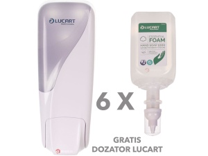 Lucart – Set 6 Rezerve Sapun Spuma + Dozator Spuma CADOU
