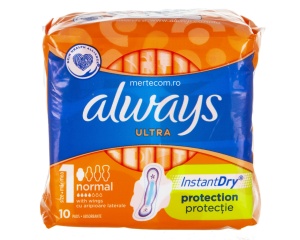 Absorbante cu aripioare laterale Always Ultra 10bucati