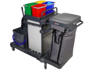 Carucior curatenie profesional, sac, dulap, sistem de mop MZED3401 - Img 3