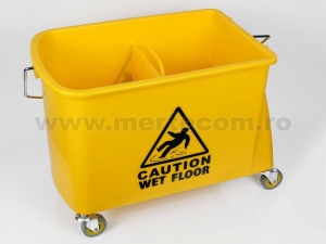Carucior curatenie storcator profesional, separator si roti cauciuc Meco 20L - Img 3