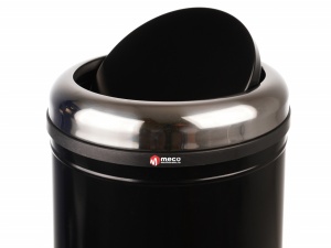 Cos gunoi inox negru 45 litri Meco Q32 H 65 - Img 2