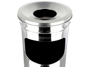 Cos gunoi scrumiera inox Meco Q22cm H-60cm - Img 2