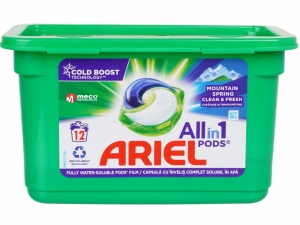 Detergent capsule Ariel All in One Pods 12 buc (Mountain Spring) - Img 2