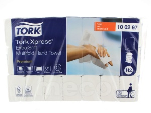 Prosop hartie z Tork 100297 alb 21x34cm 2straturi 100bucati - Img 2