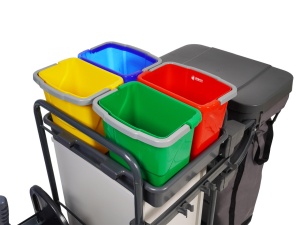 Carucior curatenie profesional, sac, dulap, sistem de mop MZED3401 - Img 4