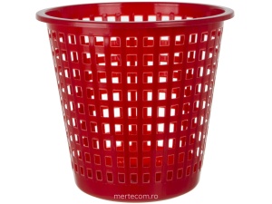 Cos gunoi birou plastic rosu 10 litri H-26