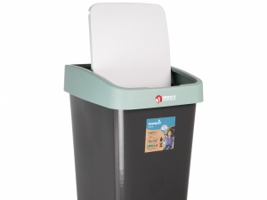 Cos gunoi cu deschidere dubla Keeeper 45 litri H-61cm (Verde Deschis) - Img 3