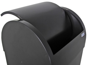 Cos metalic negru Meco Cati 80 litri H-80cm - Img 3