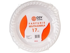 Farfurie reutilizabila 17cm 50 bucati/set