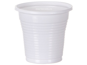 Pahar plastic alb 80ml 100bucati