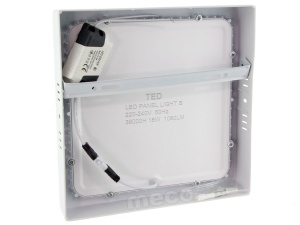 Plafoniera led patrata lumina rece 18W 6400K TED00139, dimensiuni 22x22x4 cm - Img 2