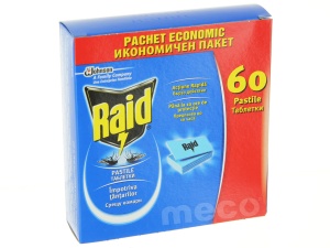 Rezerve pastile impotriva tantarilor Raid 60bucati