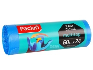 Saci menajeri Paclan Multitop Strong 60litri albastri 60cmx77cm 24buc