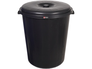 Tomberon cu capac negru 90litri MZED1190