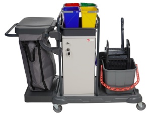 Carucior curatenie profesional, sac, dulap, sistem de mop MZED3401 - Img 5
