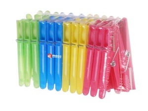 Clesti plastic pentru rufe 24 bucati
