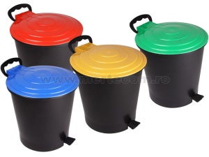Cos gunoi colectare selectiva Ergo 10L cu pedala H-30 cm (Albastru) - Img 2