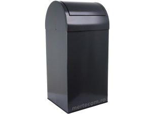 Cos metalic negru Meco Cati 80 litri H-80cm