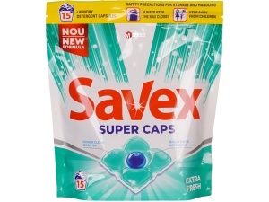 Detergent pentru masina de spalat Savex Extra Fresh 15 capsule - Img 1