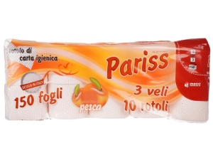 Hartie igienica Pariss 10 role 3 straturi 150foi