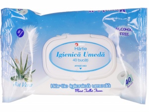 Hartie igienica umeda Monuk 40 buc Aloe Vera