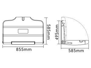 Masă înfășat bebeluși cu fixare perete Meco BT801 + 50 aleze 40x60cm - Img 6
