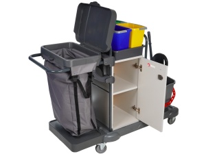 Carucior curatenie profesional, sac, dulap, sistem de mop MZED3401 - Img 6