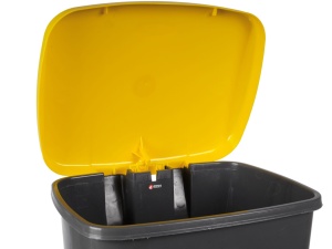 Cos colectare selectiva din platic cu pedala MZED1470G 70 litri H-75cm (Galben) - Img 3