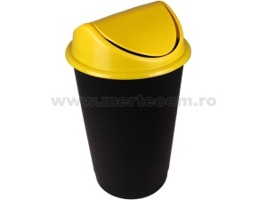 Cos gunoi colectare selectiva 60 litri Delta H-70 cm (Galben) - Img 1