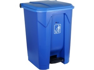 Cos gunoi colectare selectiva cu pedala Meco 45 litri Albastru
