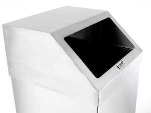 Cos gunoi inox satinat perete Meco 80 litri 36cm H-74cm - Img 2