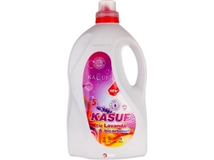 Detergent lichid rufe Kasuf cu lavanda si bicarbonat 5 litri