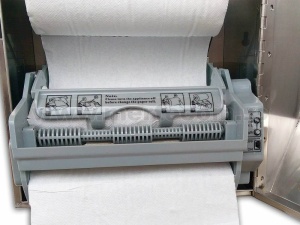 Dispenser din inox pentru prosoape de hârtie rola cu senzor Meco TD20K - Img 2