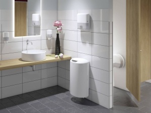 Dispenser prosoape hârtie pliate Z Tork Mini alb 553100 - Img 3