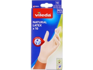Manusi latex nepudrate Vileda marimea L/M 10 bucati - Img 1