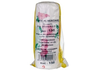 Pungi alimentare pe rola 22x41cm 150 bucati