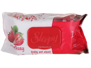 Servetele umede cu capac Sleepy Capsuni 120buc