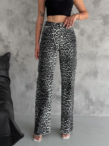 Blugi evazați,Leopard Prind - Img 6