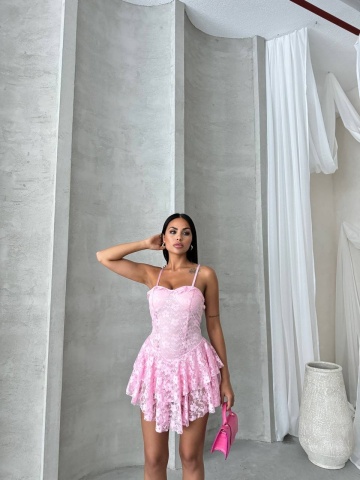 Rochie part dress Daisy, Roz - Img 1