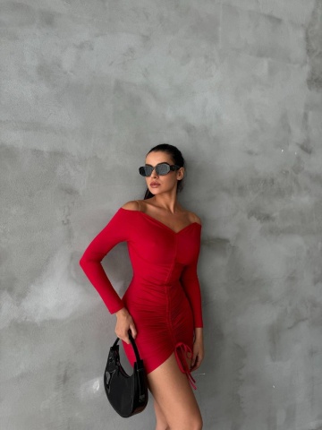 Rochie part dress Lola, Rosu - Img 2