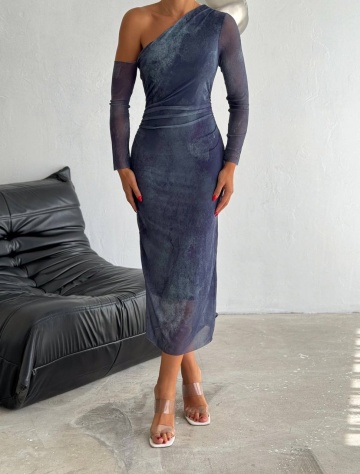 Rochie modelatoare cu poliamida Chloe, Albastru - Img 2