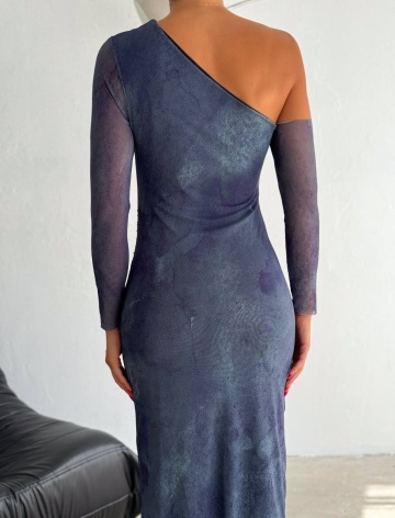 Rochie modelatoare cu poliamida Chloe, Albastru - Img 3